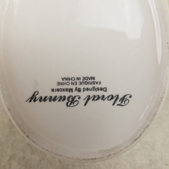 Spoon Rest Ceramic Spring Easter Floral Bunny Rabbit Maxcera - Picture 5 of 11